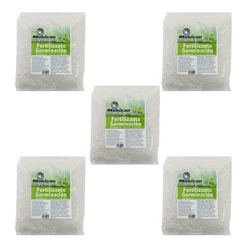 MOHICAN - PROMO 5X FERTILIZANTE GERMINACIÓN GENERAL BOLSA 1 KG MOHICAN