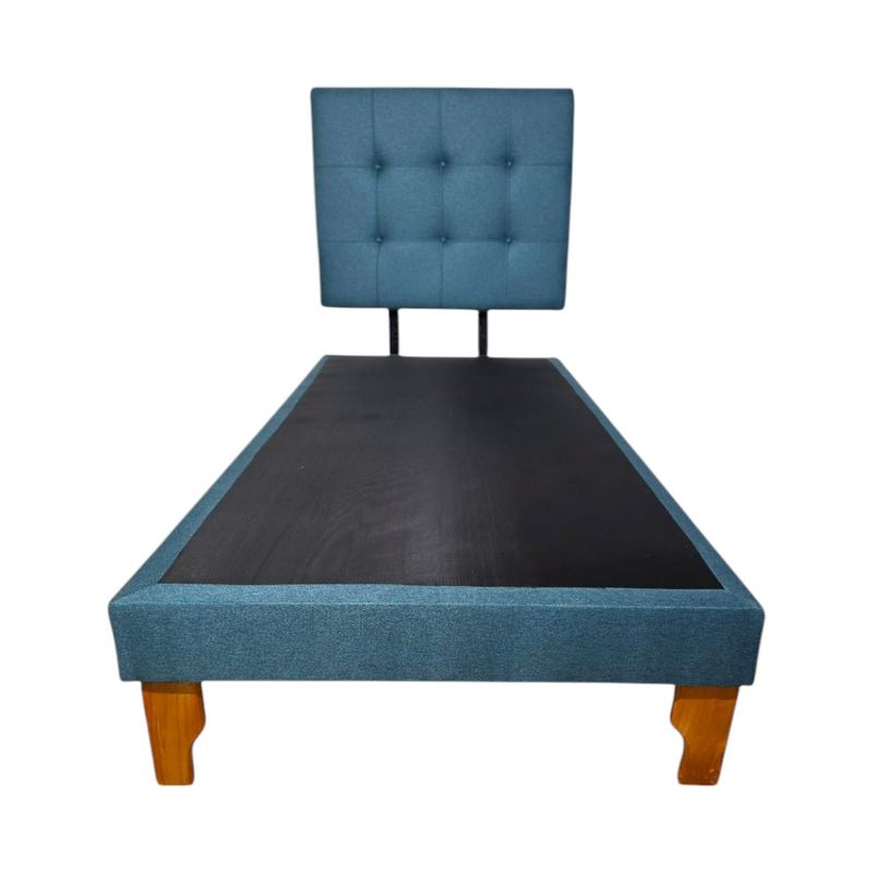 DISEÑOS VALESTRINI - CAMA DE PLAZA LINO AZUL INDIGO