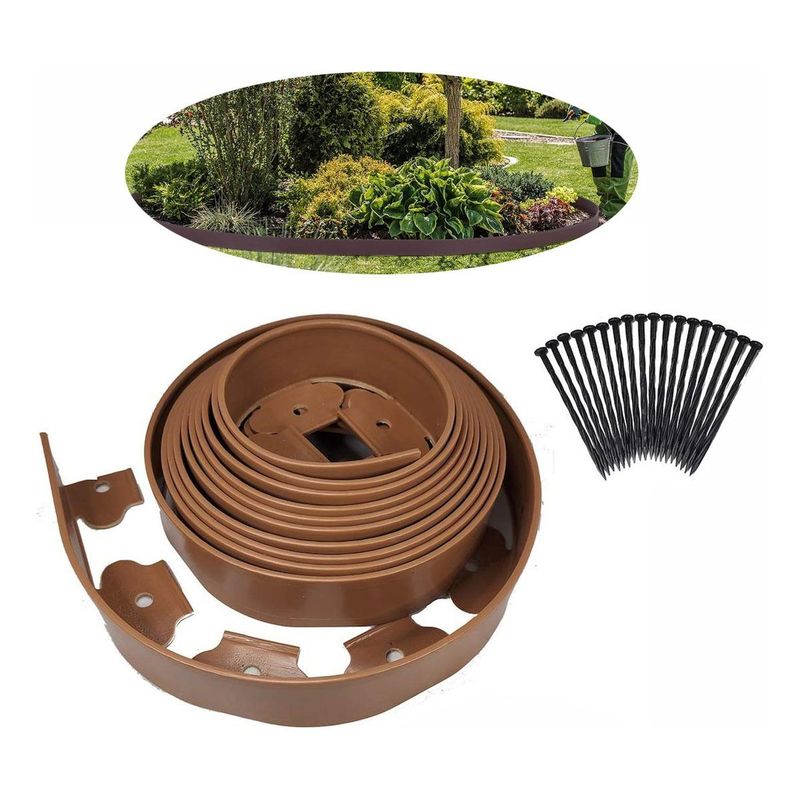 GENERICO - Borde Jardín Flexible 5 cm x 6 m para Paisajismo Ecológico