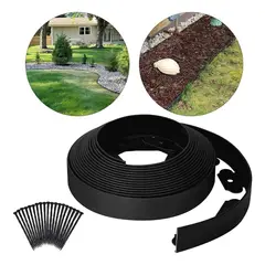 GENERICO - Borde de Jardín Flexible de Plástico para Césped 6m