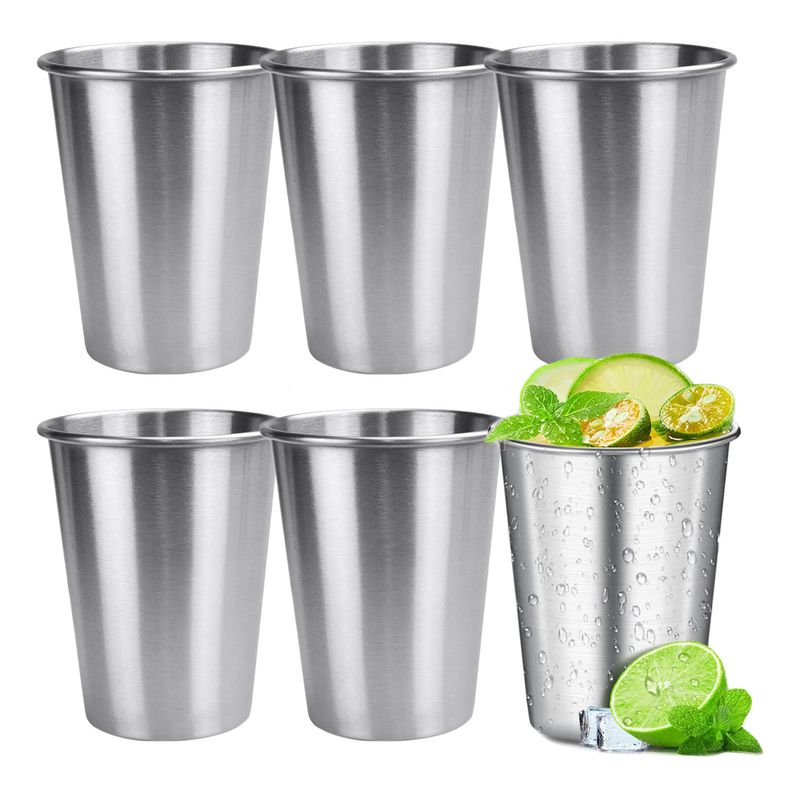 GENERICO - 6Pcs Vasos De Acero Inoxidable De 400 Ml Para Hogar Fiestas