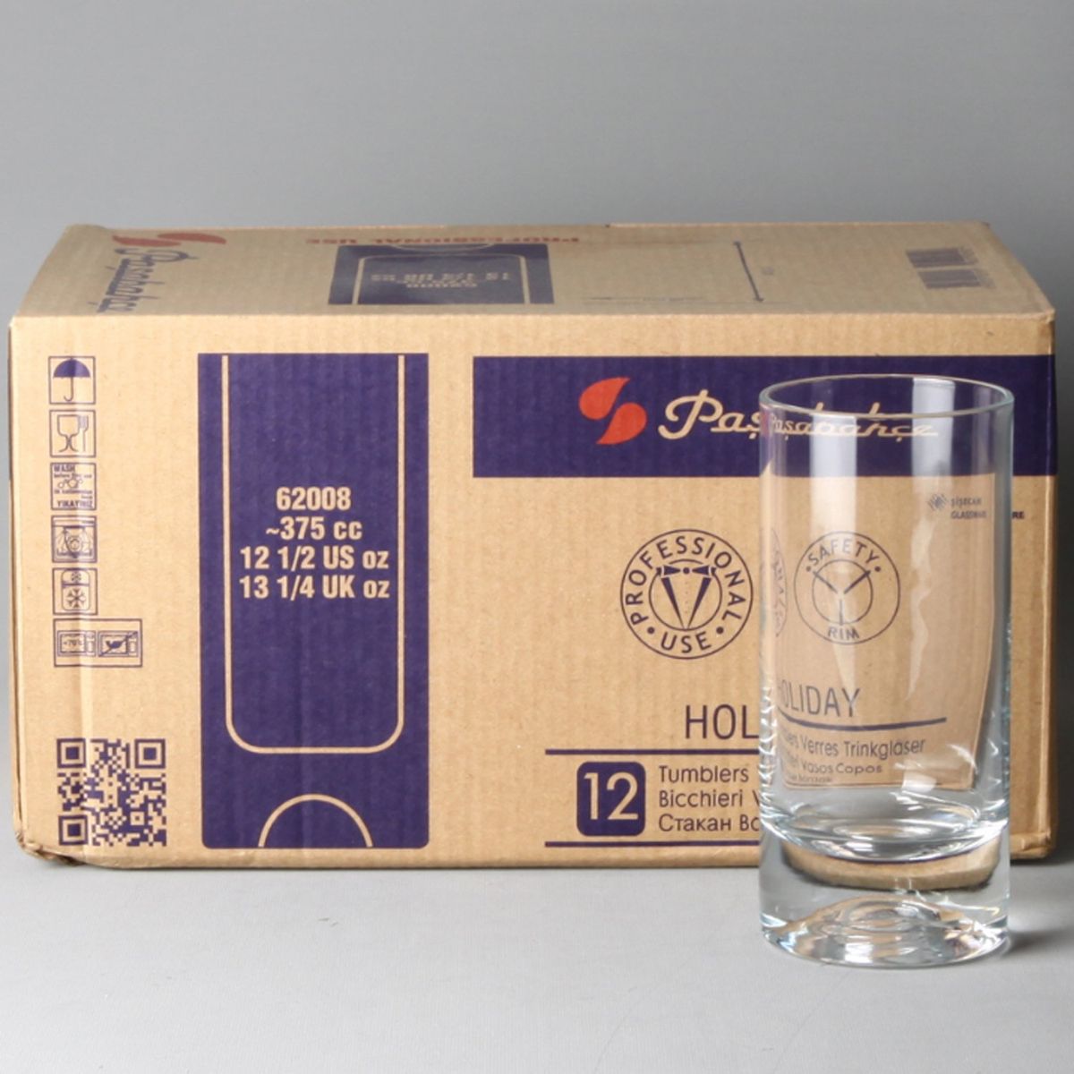 PASABAHCE - Vaso Whisky 375 Ml Holiday Set 12 Pcs