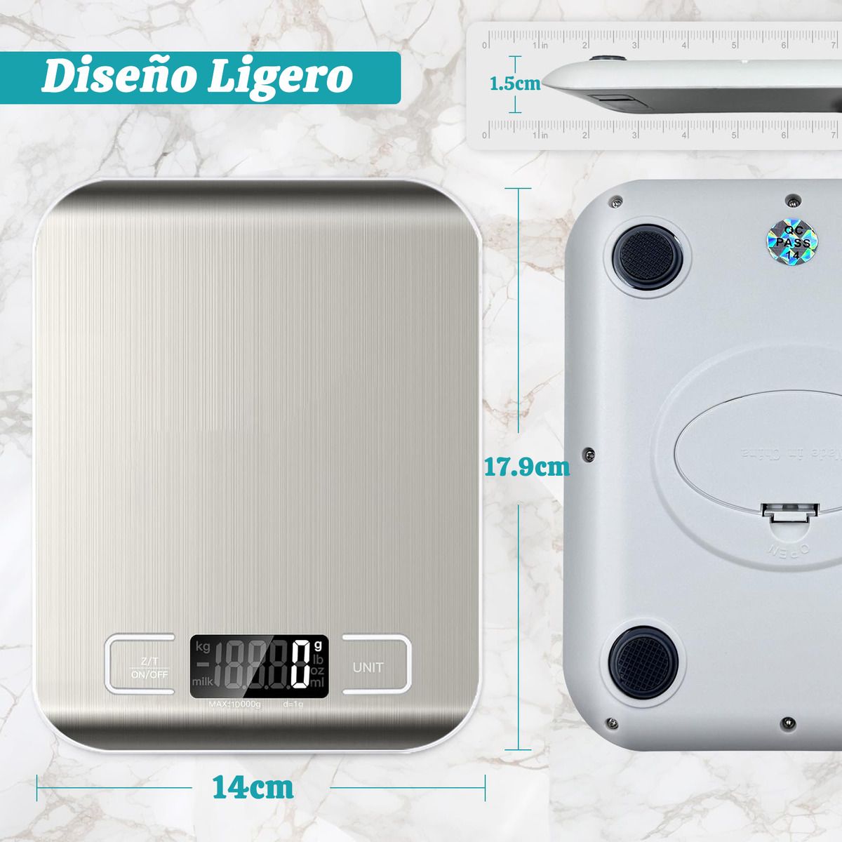 GENERICO - Balanza De Alimentos Multifuncional Para Cocina 5g10kg