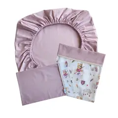 GENERICO - Set de Sábanas para Colecho 3 Piezas Diseño Ositos Rosa