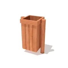 GENERICO - BASURERO RECTANGULAR DE MADERA