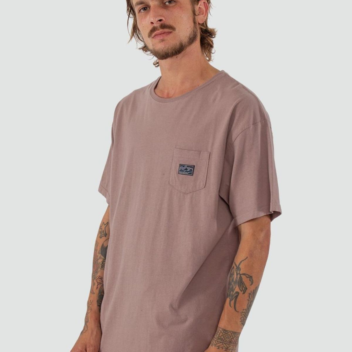 KAYA UNITE - Polera Hombre Woven Lt Malva