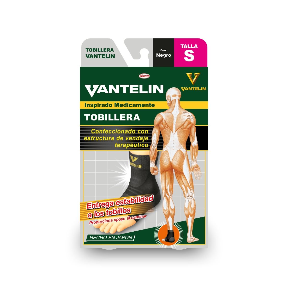 VANTELIN - Tobillera Estabilizadora Vantelin S Negra