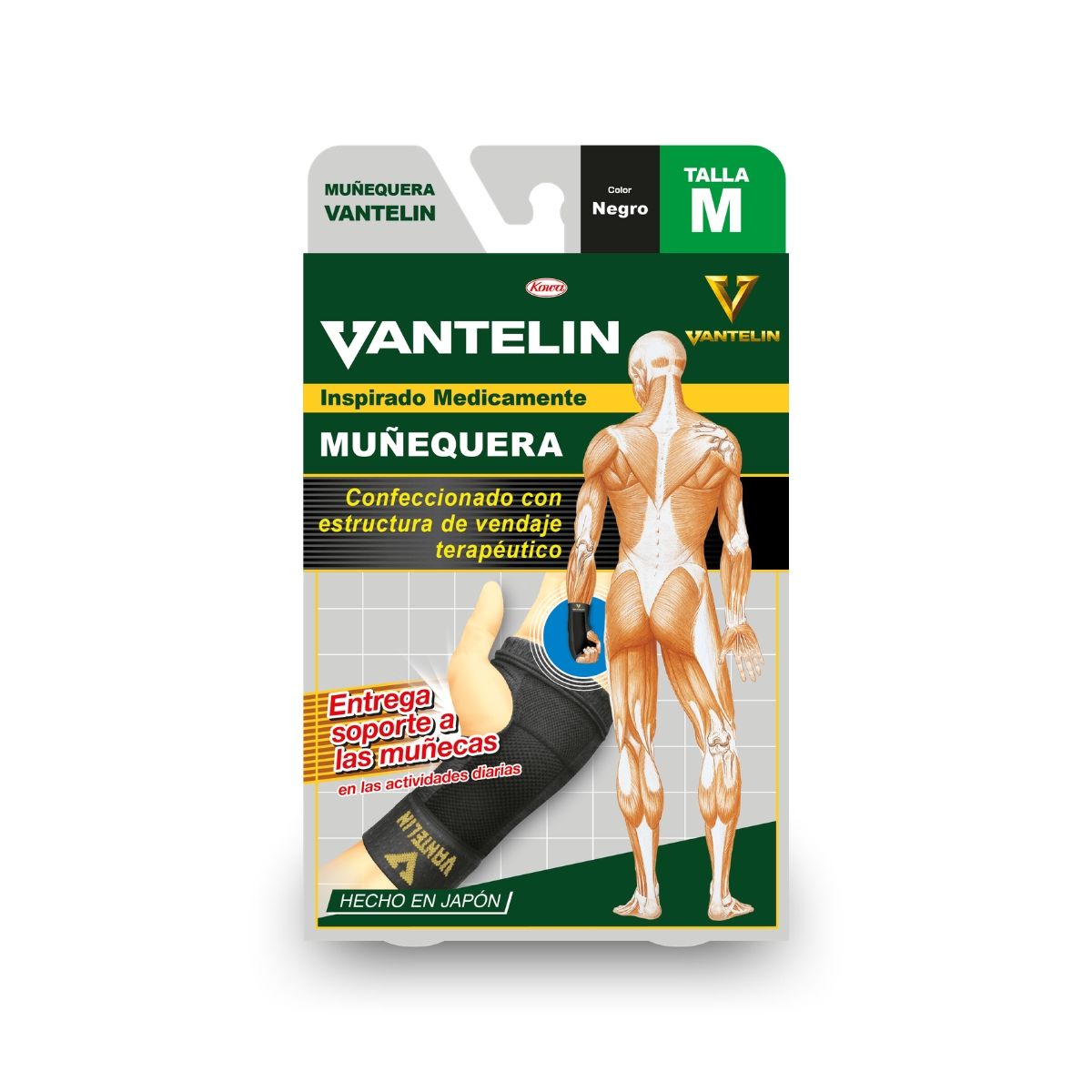 VANTELIN - Muñequeras Estabilizadora Vantelin M Negra