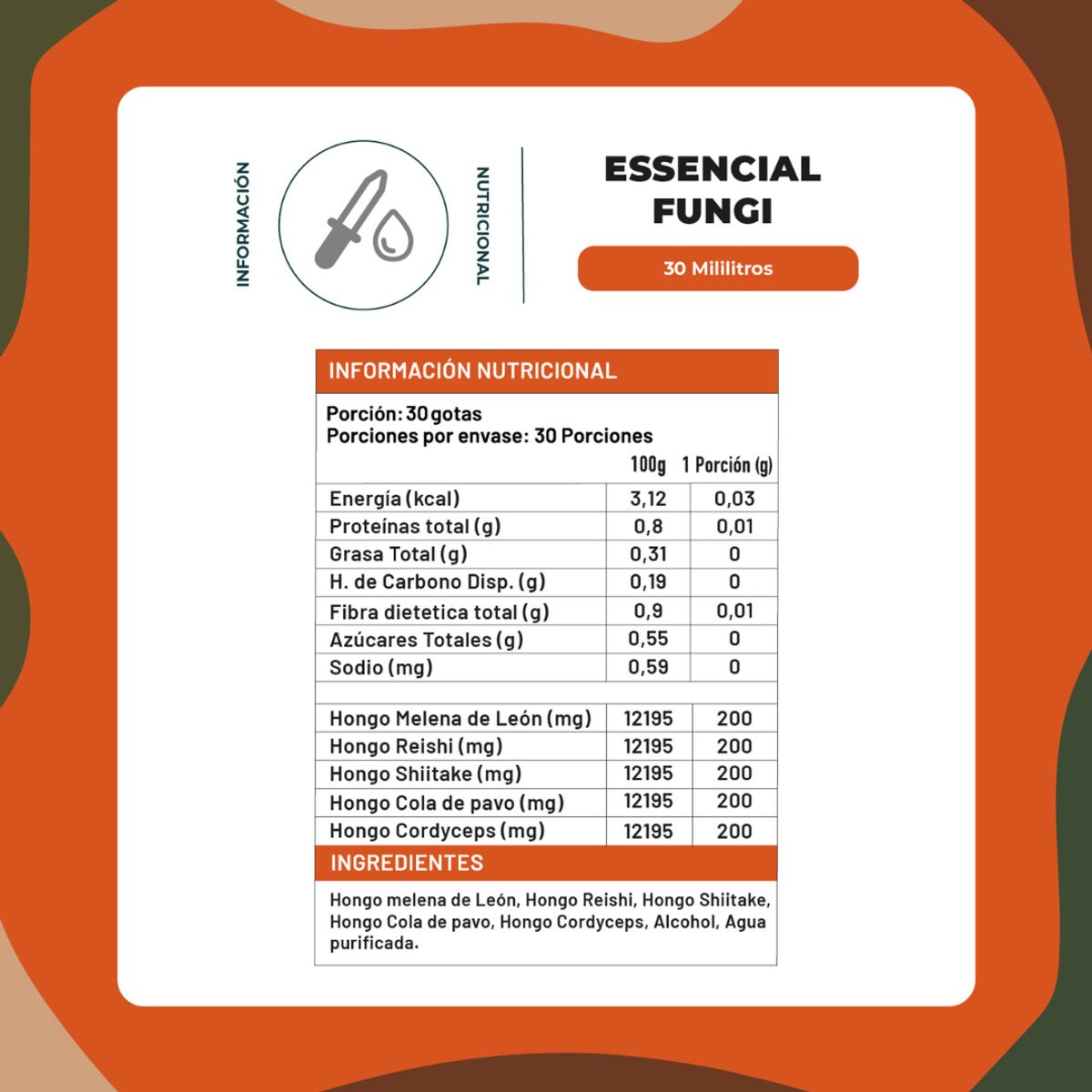 KARUNLIFE - Concentrado Essencial Fungi Defensa Inmunológica 30ml Karun Life