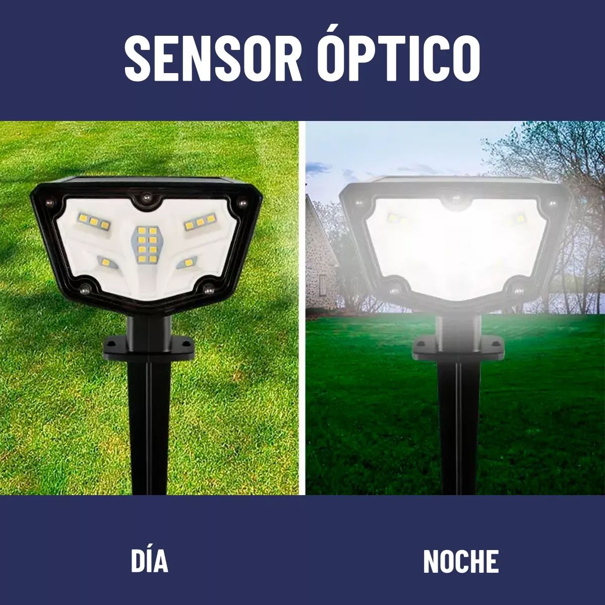 GENERICO - Foco Estaca Led Solar Jardin  Impermeable Luz Calida/luz atardecer