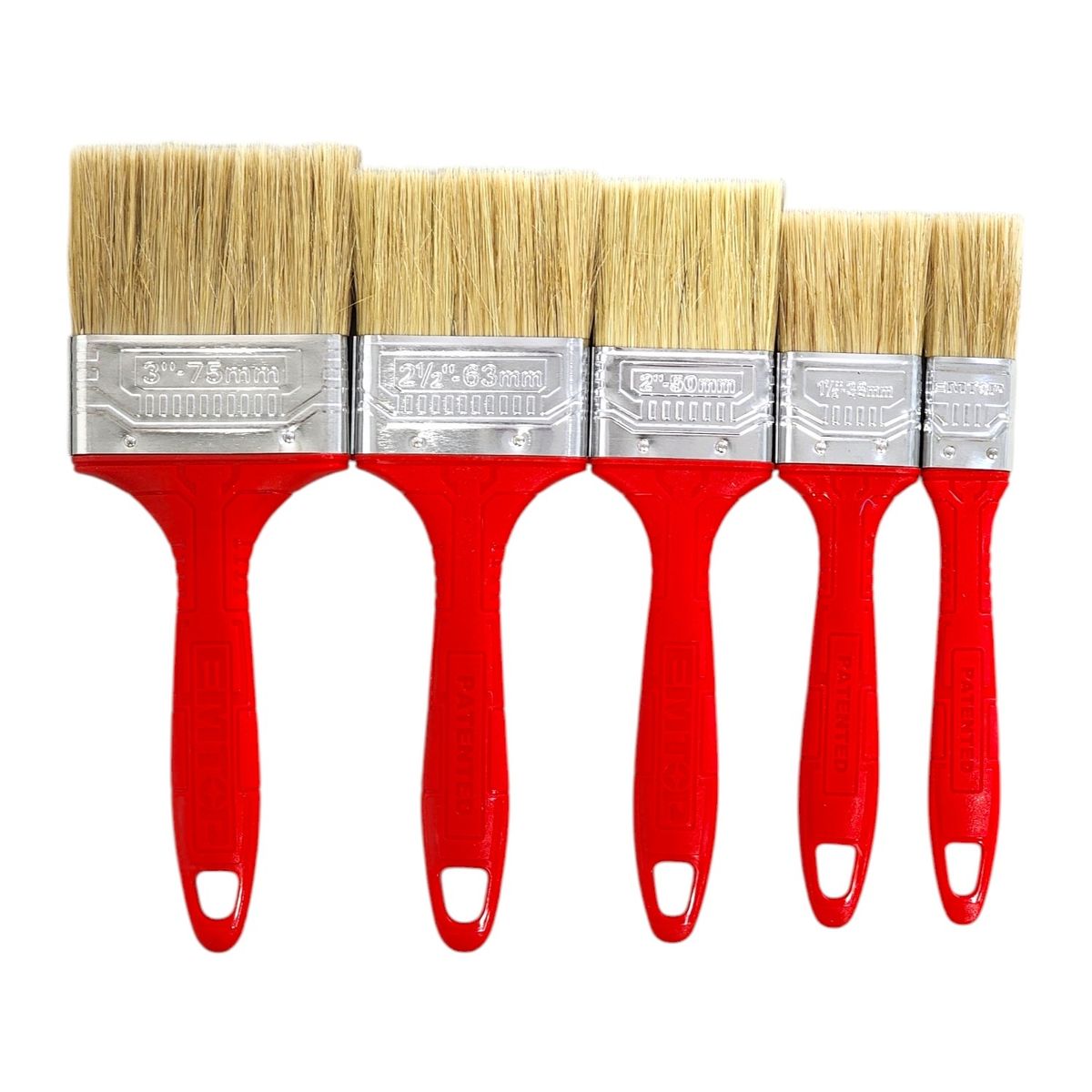 EMTOP - Kit de 5 Brochas Mango de Plástico EPBH160501 EMTOP