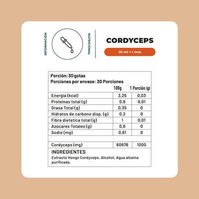 Imagen 2 del producto Cordyceps Hongo Concentrado 30ml - Energía- Karun Life