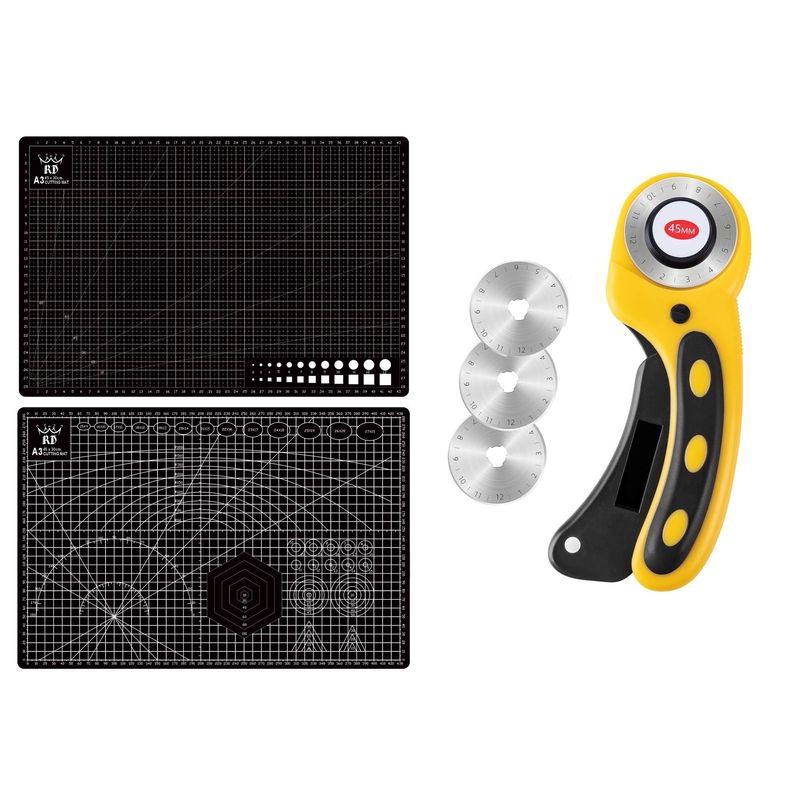 RD - Base Salvacorte A3 30x45cm + Cortador Rotativo + 3c Negro
