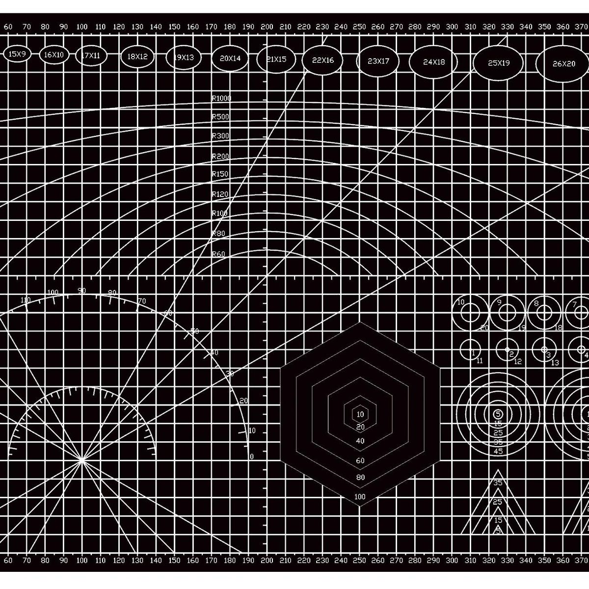 RD - Base Salvacorte A3 30x45cm + Cortador Rotativo + 3c Negro