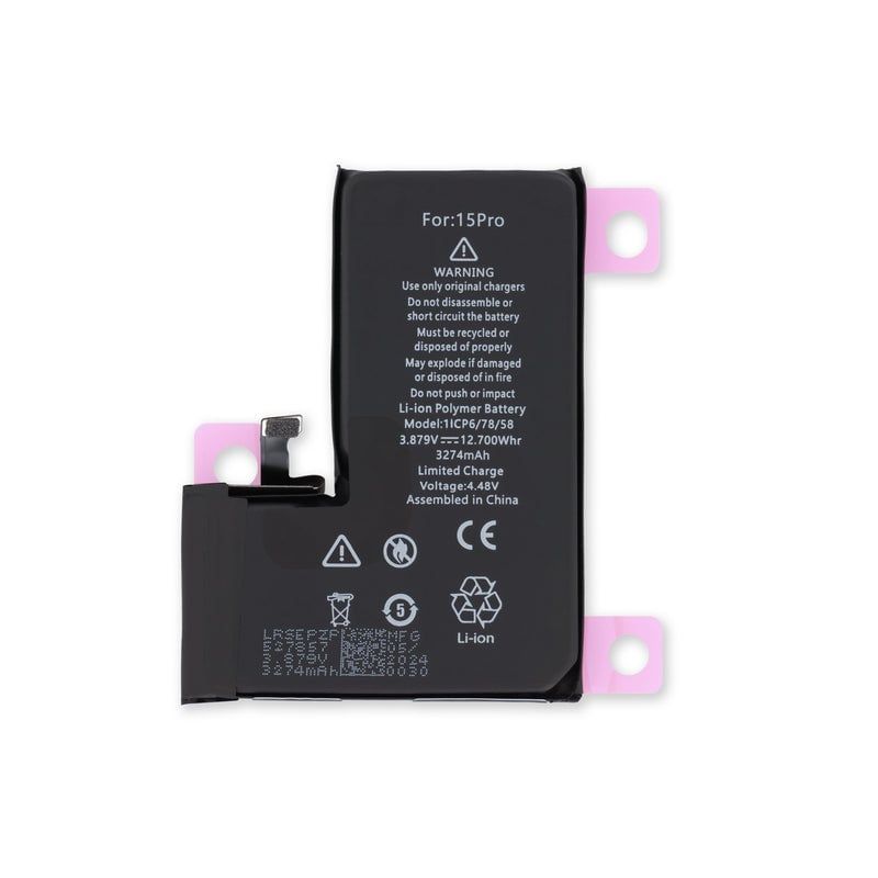 OEM - Batería compatible con iPhone 15 Pro 2023