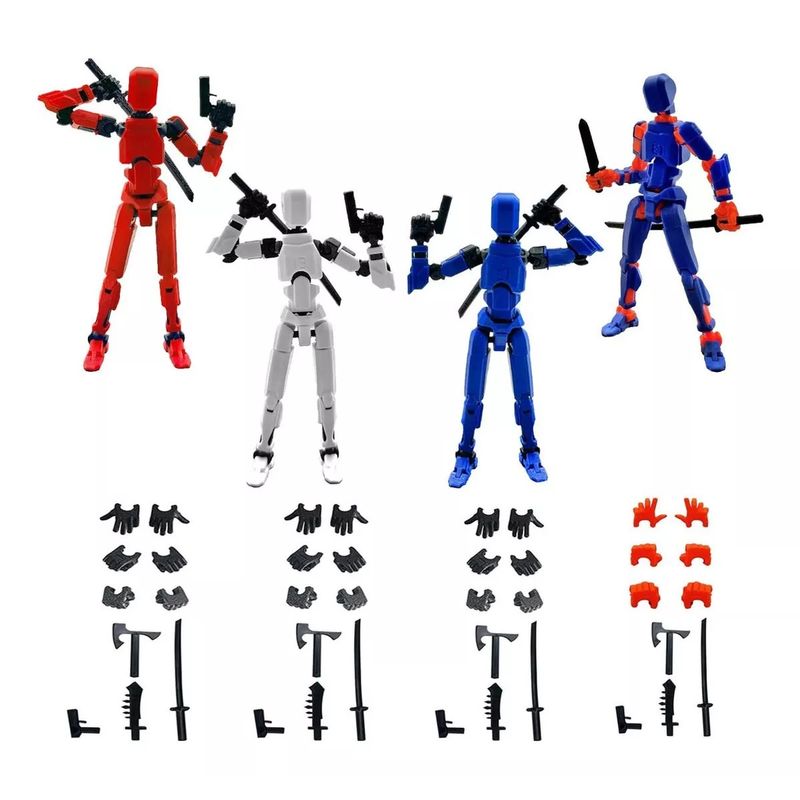 MUNDO MAGIA - 4pcs Figura Articulada Dummy Multi-jointed Movable