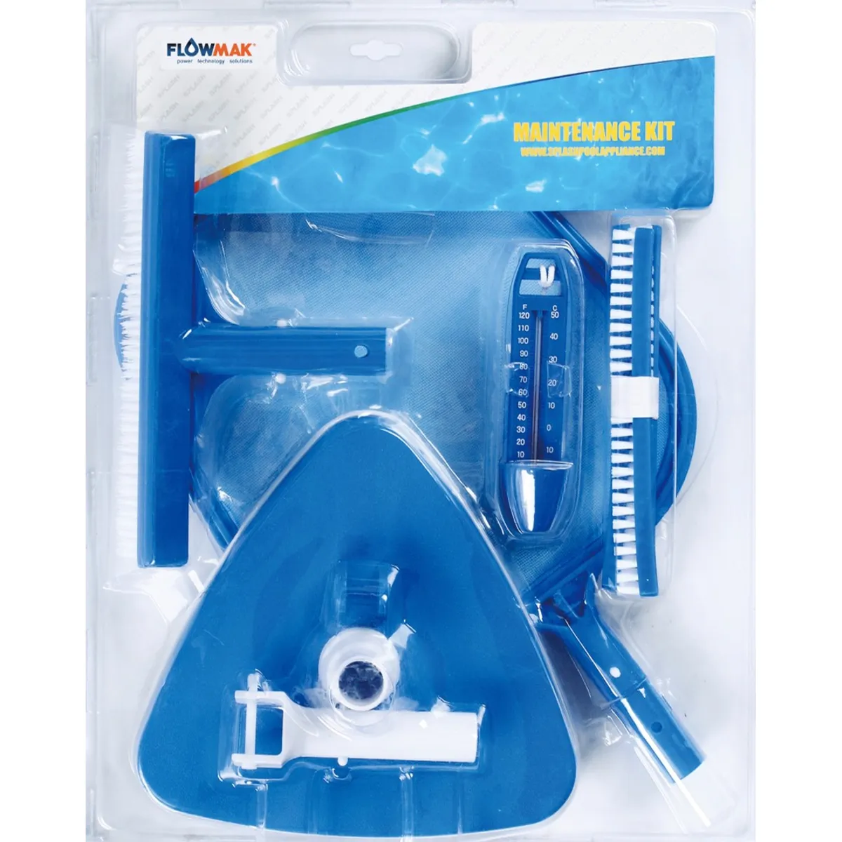 FLOWMAK - Kit limpieza piscina 4 accesorios