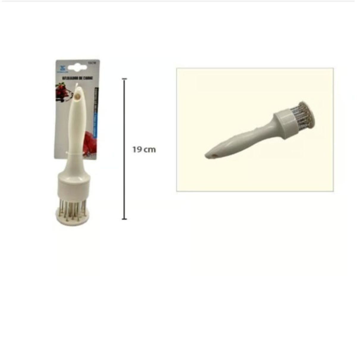 GENERICO - Martillo Ablandador Carne Con Agujas Acero Inoxidable Cocina