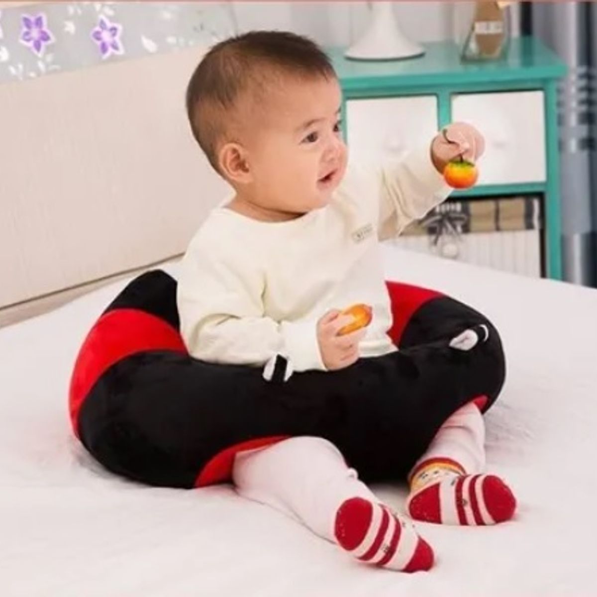 GENERICO - COJÍN ASIENTO DE FELPA PARA BEBÉ APOYO COJÍN PARA SENTAR