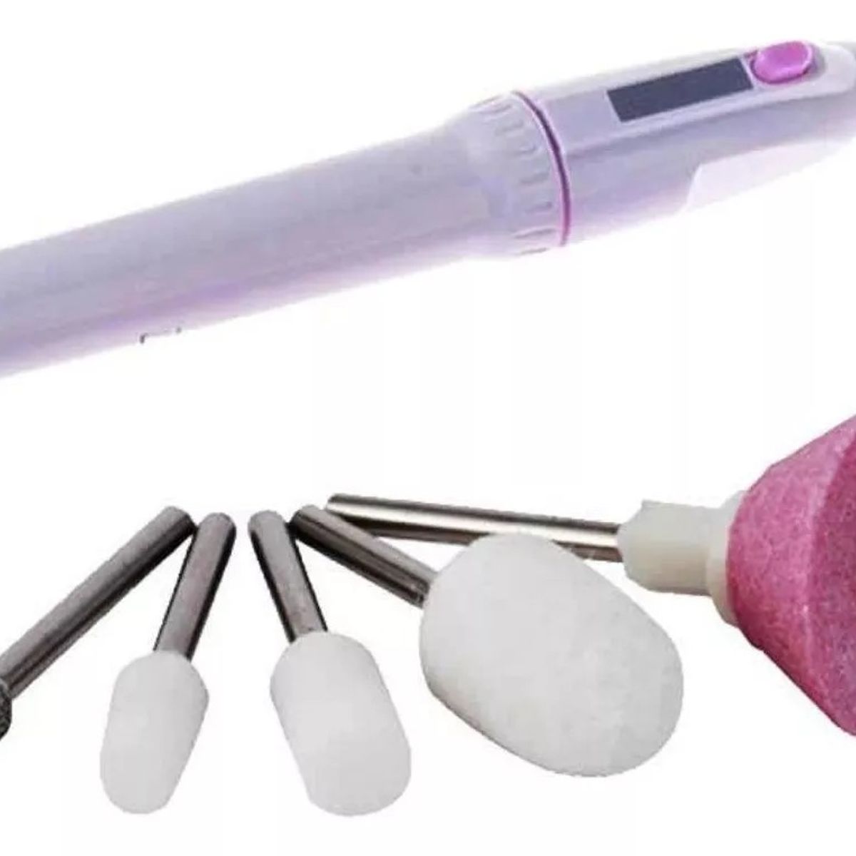 GENERICO - Kit De Esmeril Drill Incluye 5 Puntas + Secador De Uñas