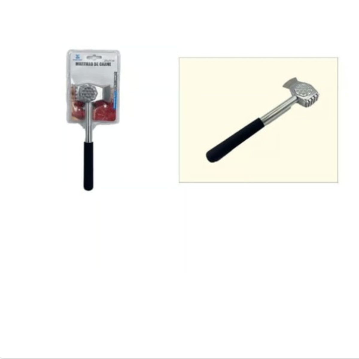 GENERICO - Martillo Ablandador De Carne Acero Inoxidable