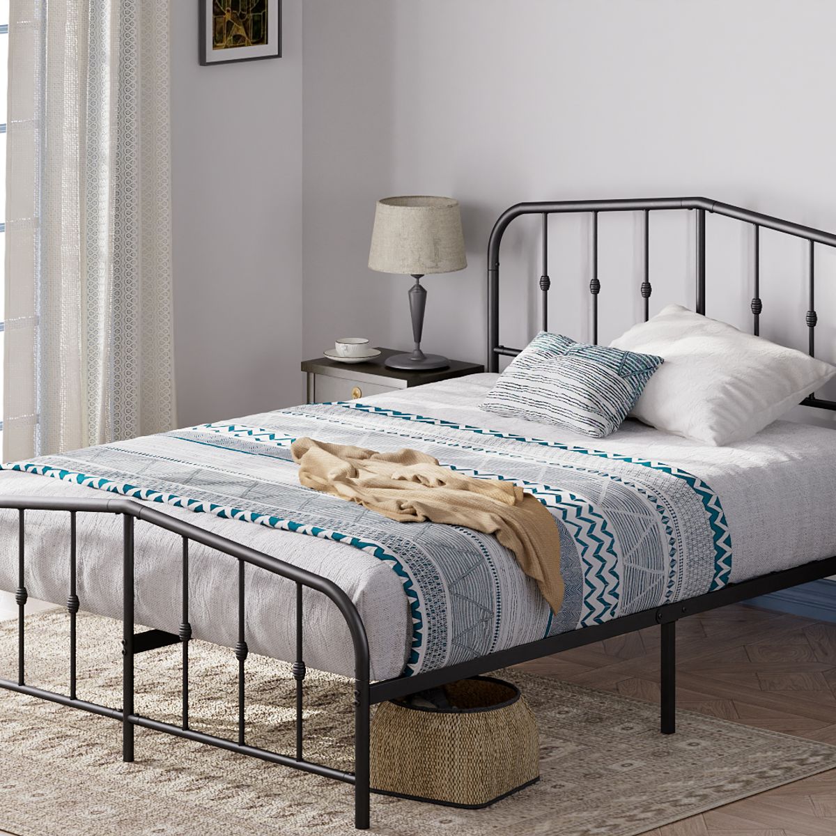 ZINUS - Base de Cama  Zinus  2 Plazas  150x190x30cm Heidi