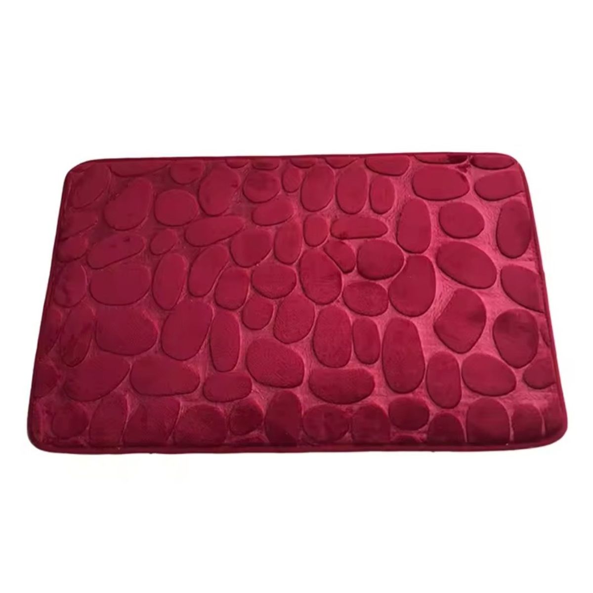 GENERICO - Alfombra Con Diseño Para Baño Burdeo