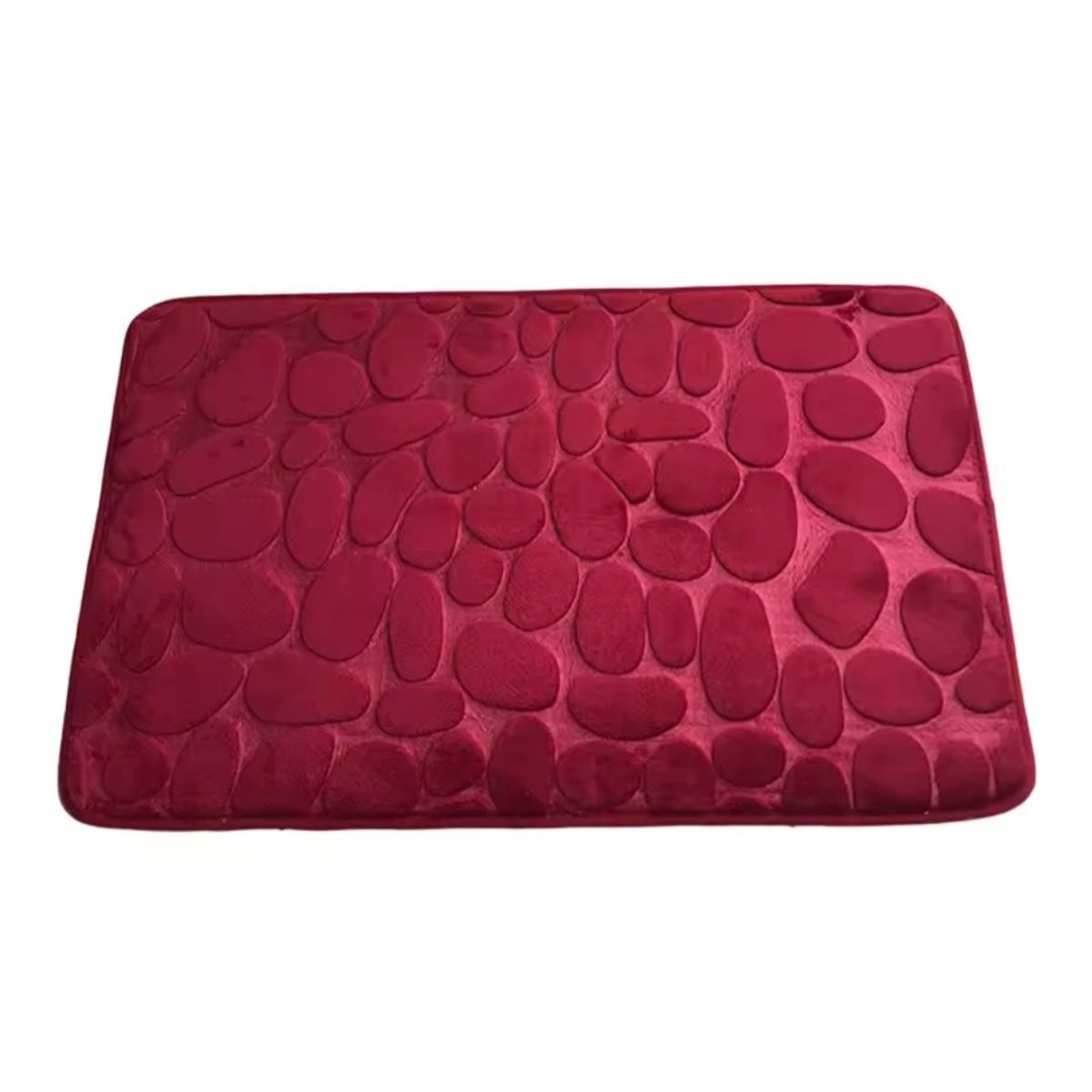 GENERICO - Alfombra Con Diseño Para Baño Burdeo