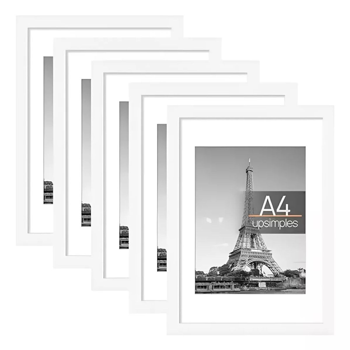 MUNDO MAGIA - Pack 5 Marco Para Foto Portaretrato Decoración A4 Cuadro