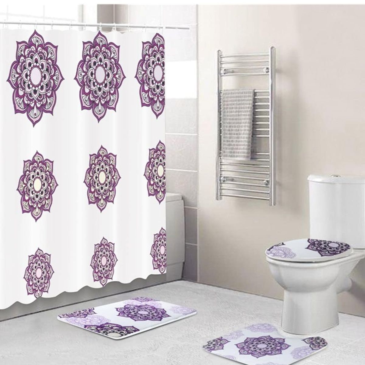 GENERICO - Cortina De Baño Plástica  Mandala Bathlux