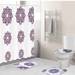 GENERICO - Cortina De Baño Plástica Mandala Bathlux