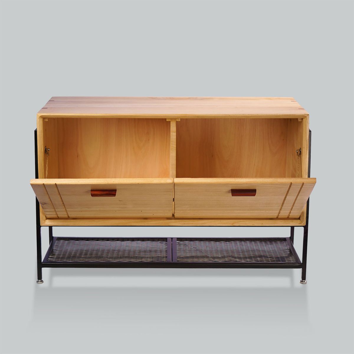 GENERICO - Rack de Madera y Metal - Estilo Industrial