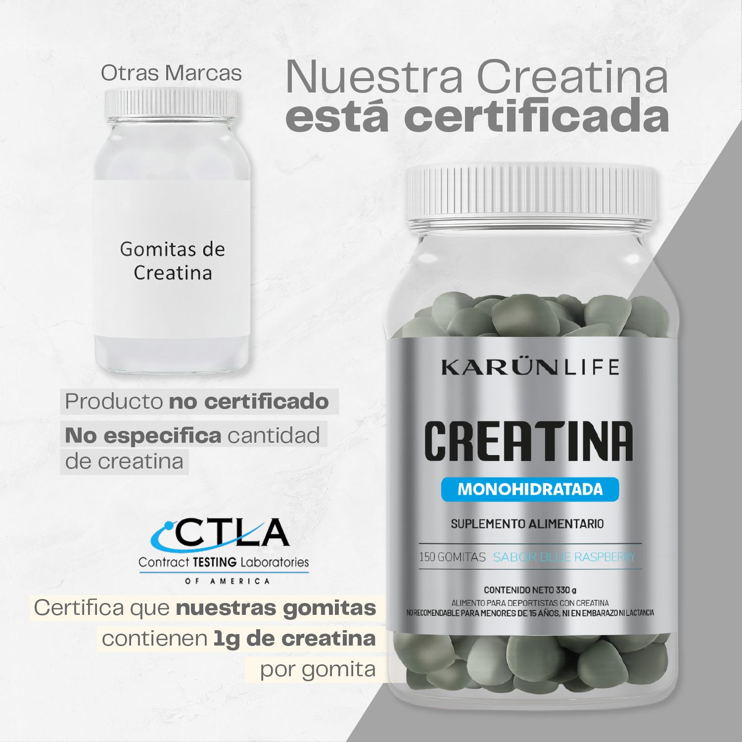 KARUNLIFE Creatina Monohidratada En Gomitas 150 Un Karun Life | Falabella  Chile