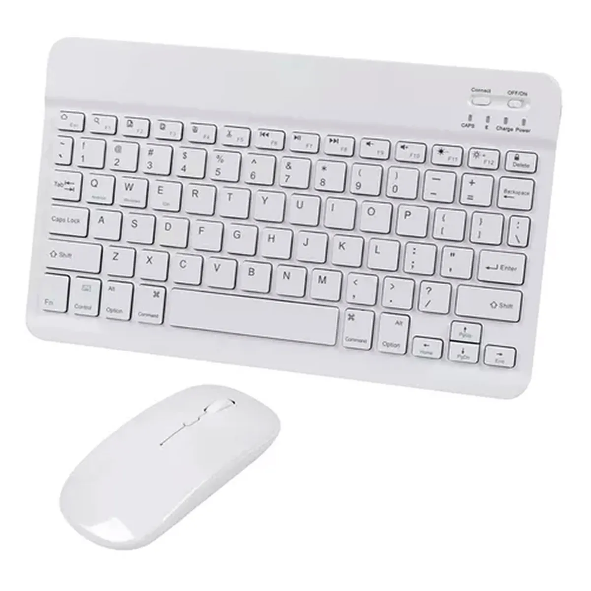 OFERTABKN - Kit Teclado +mouse Inalambrico Bluetooth Para Pc Android Blanco
