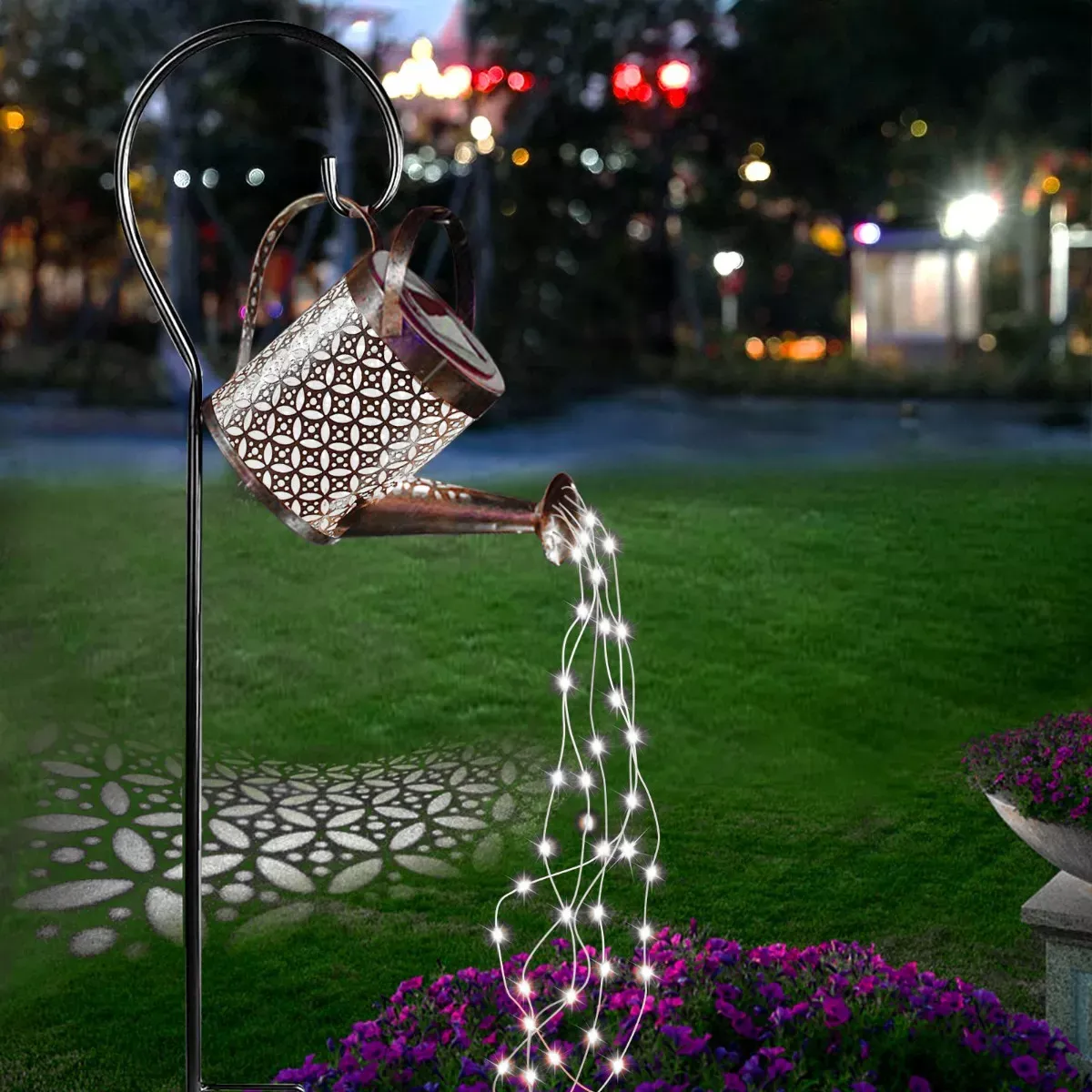 GENERICO - Regadera Solar Hueca Agua Led Impermeable