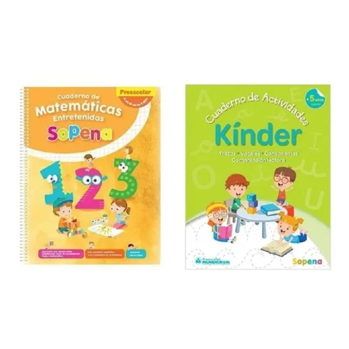 SOPENA - Pack Sopena Matemáticas Entretenidas 5 Años y Cuaderno de Actividades Kinder