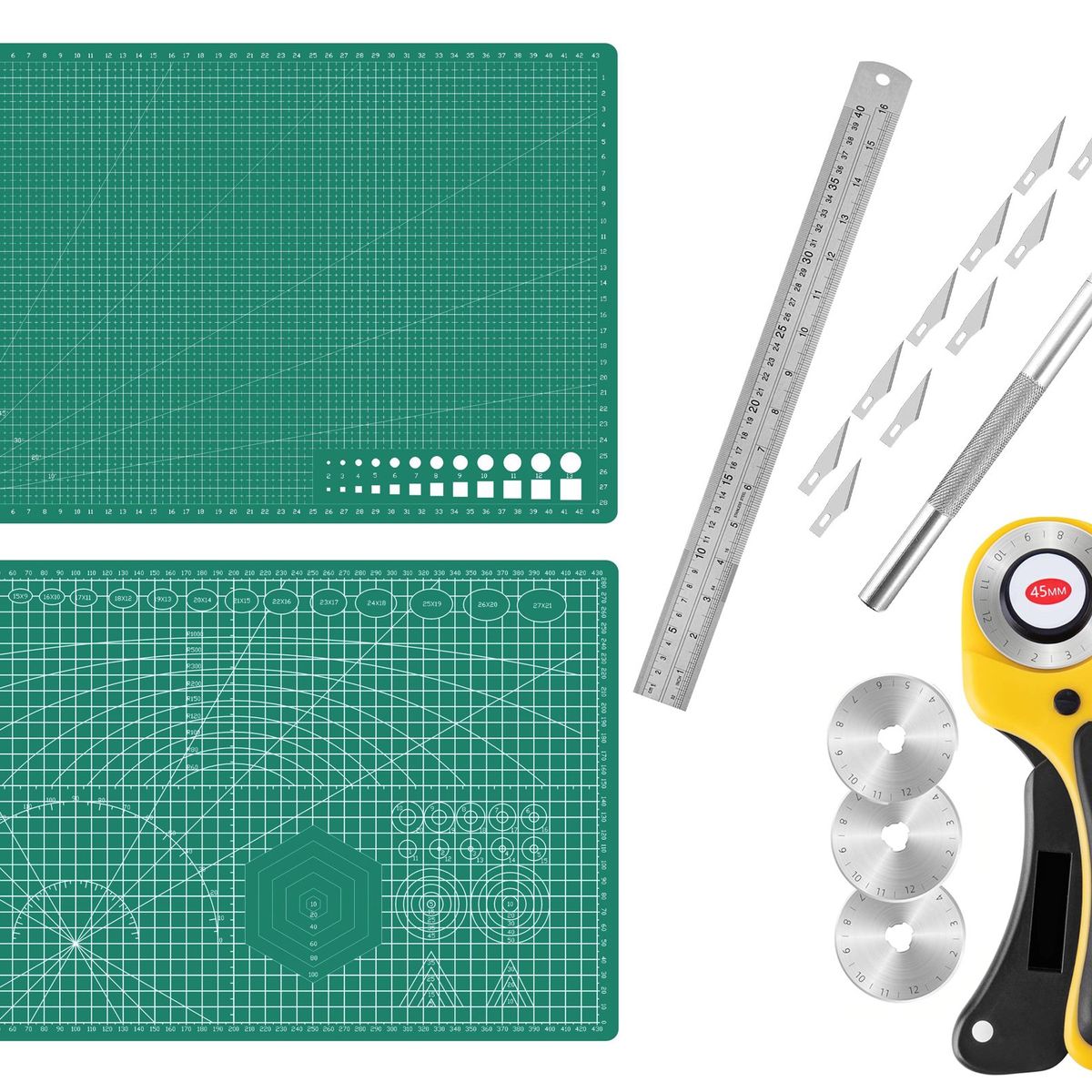 RD - Base Salvacorte A3 30x45cm+ Regla 40cm+Bisturi+Rotativo Rd V