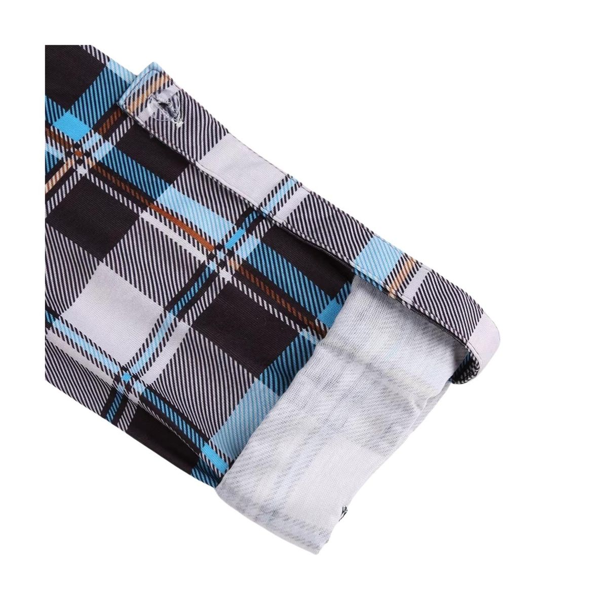 KIVARA - Polera Lactancia Maternidad Camisa Manga Larga Cuadro Negra