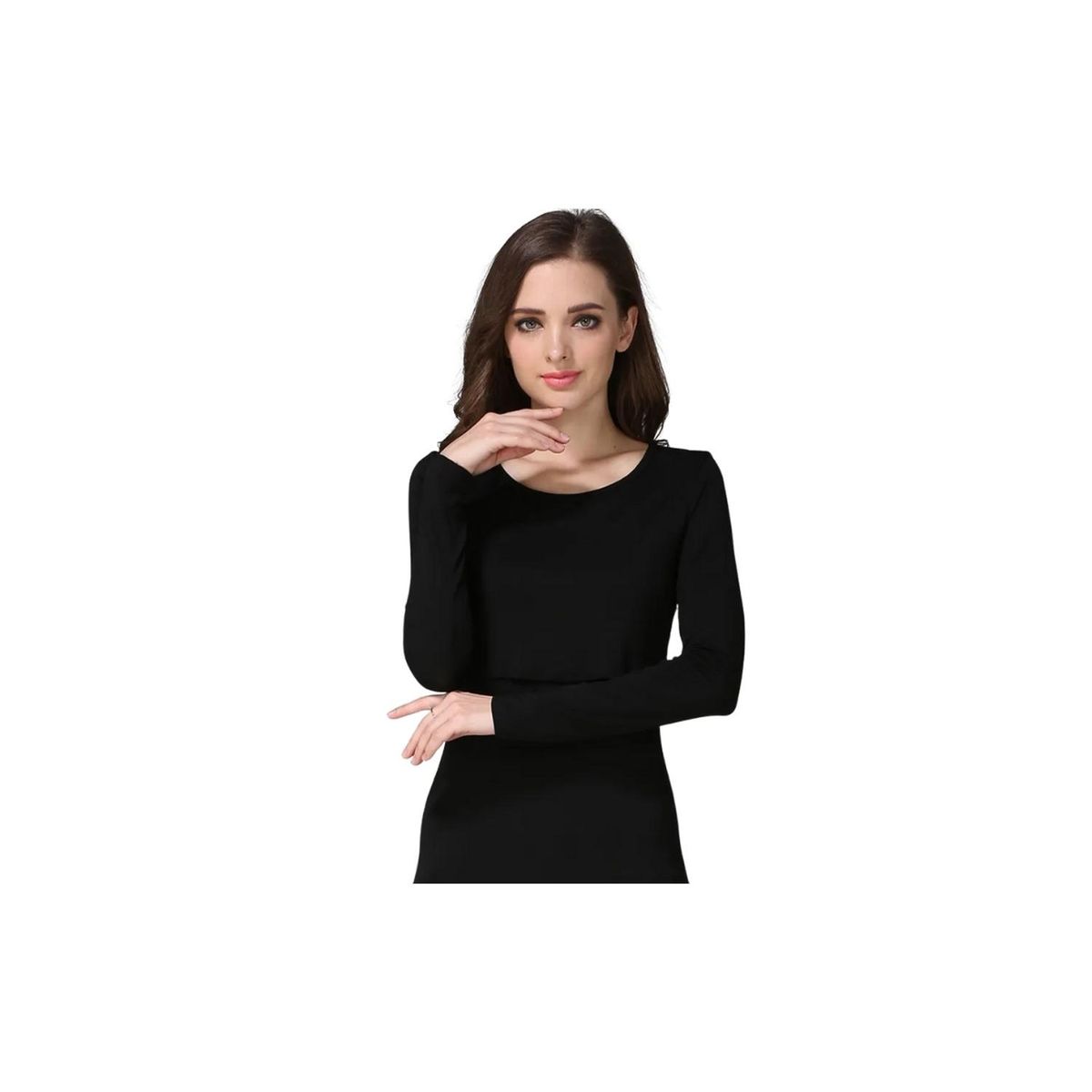 KIVARA - Polera Lactancia Maternidad Manga Larga Pili Negra