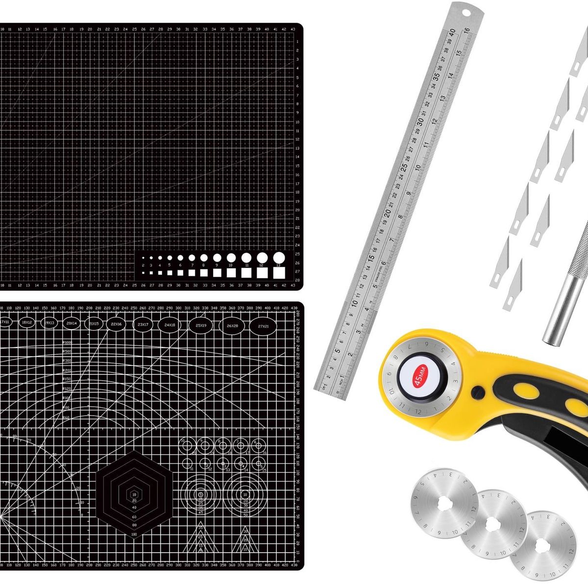 RD - Base Salvacorte A3 30x45cm+ Regla 40cm+Bisturi+Rotativo Rd N