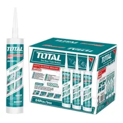 TOTAL - Silicona Sellante Cartucho 300 Ml Color Blanco Tht3511