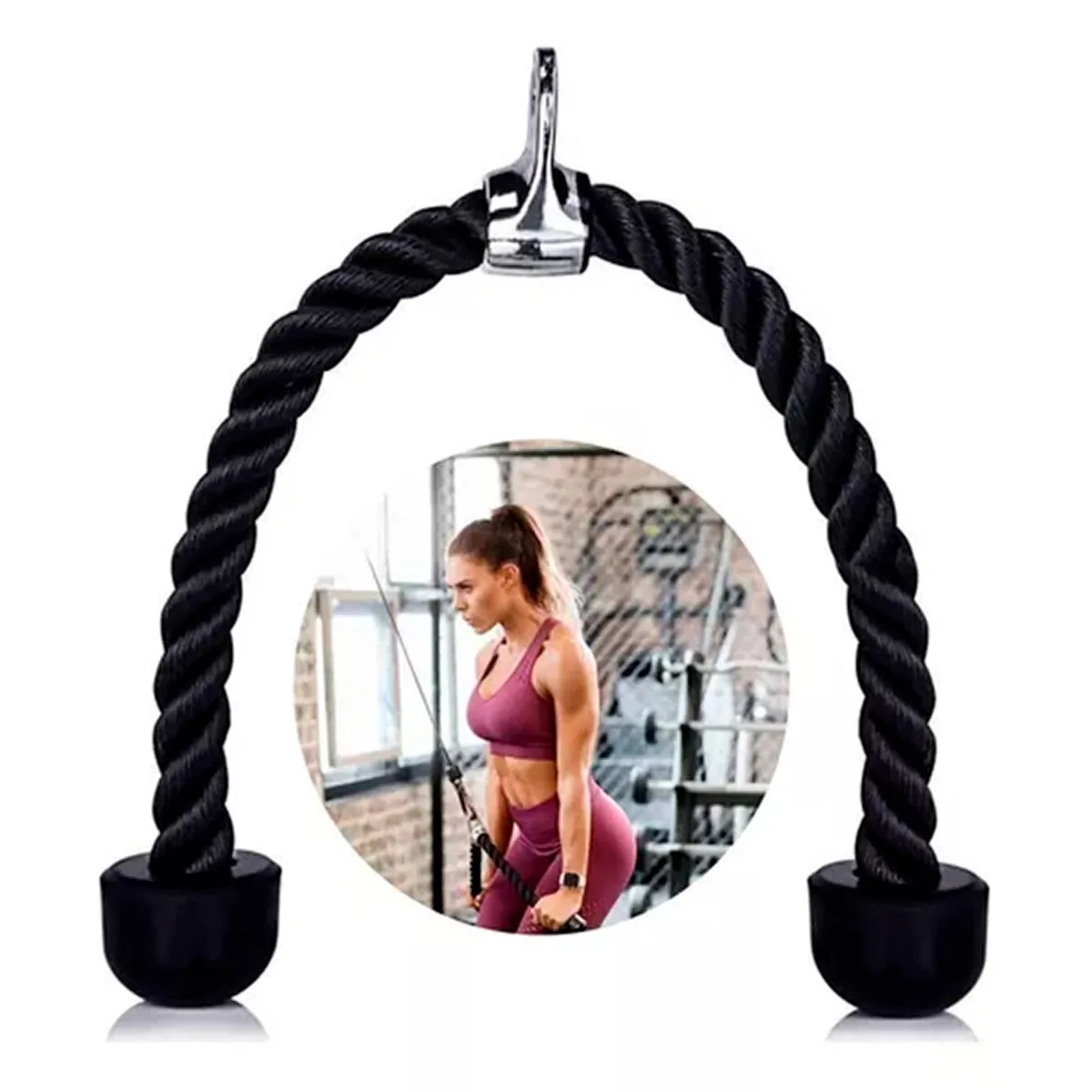 OFERTABKN - Cuerda Soga Para Triceps Biceps Polea Mancuernas Fitness