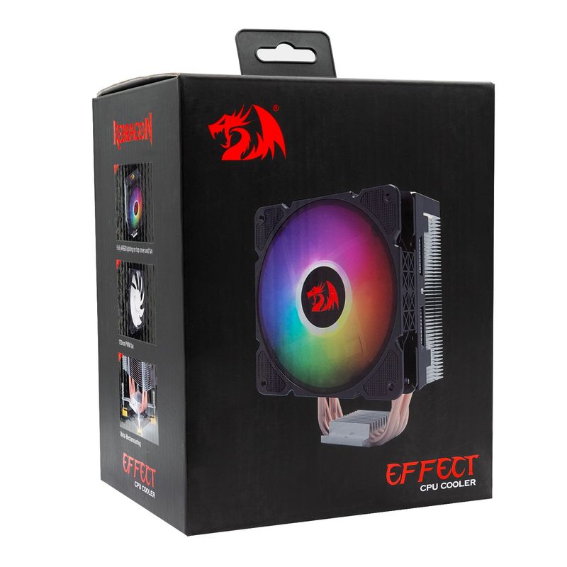 REDRAGON - CC-2000 VENTILADOR DE PROCESADOR EFFECT 120MM RGB REDRAGON