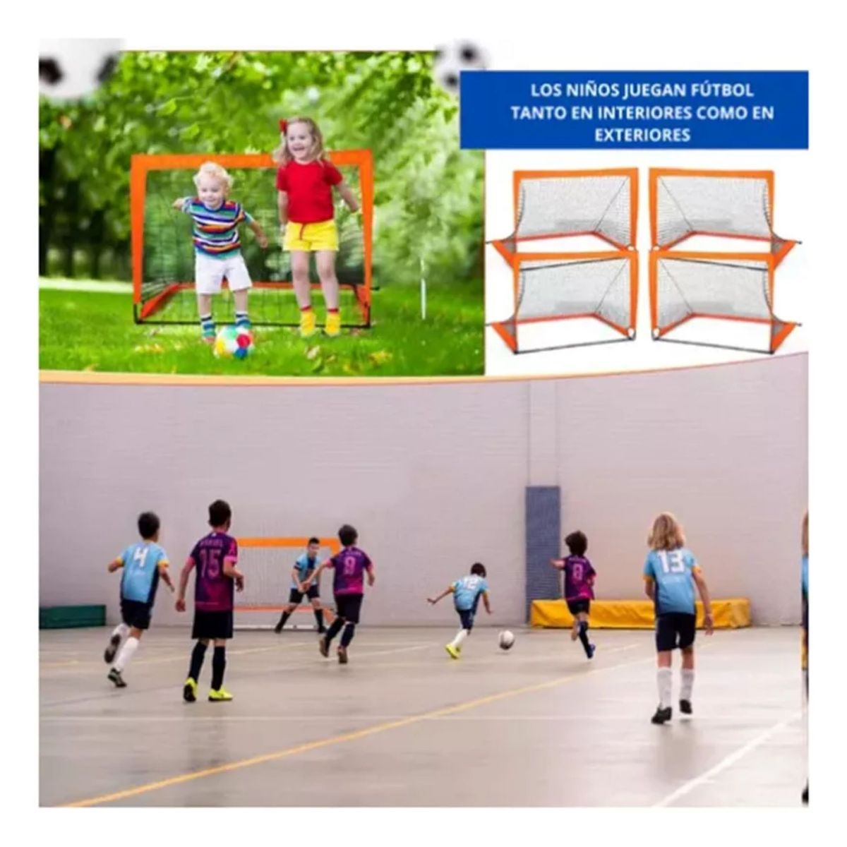 MUNDO MAGIA - Arco De Futbol Plegable Porteria Portatil Juguete Para Niños