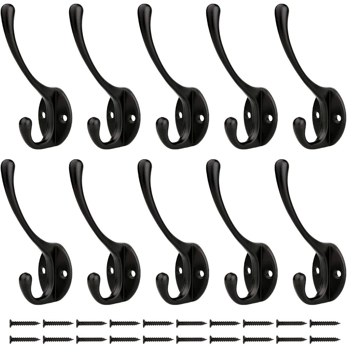 GENERICO - 10Pcs Ganchos Colgadores De Pared Con Tornillos Para Colgar