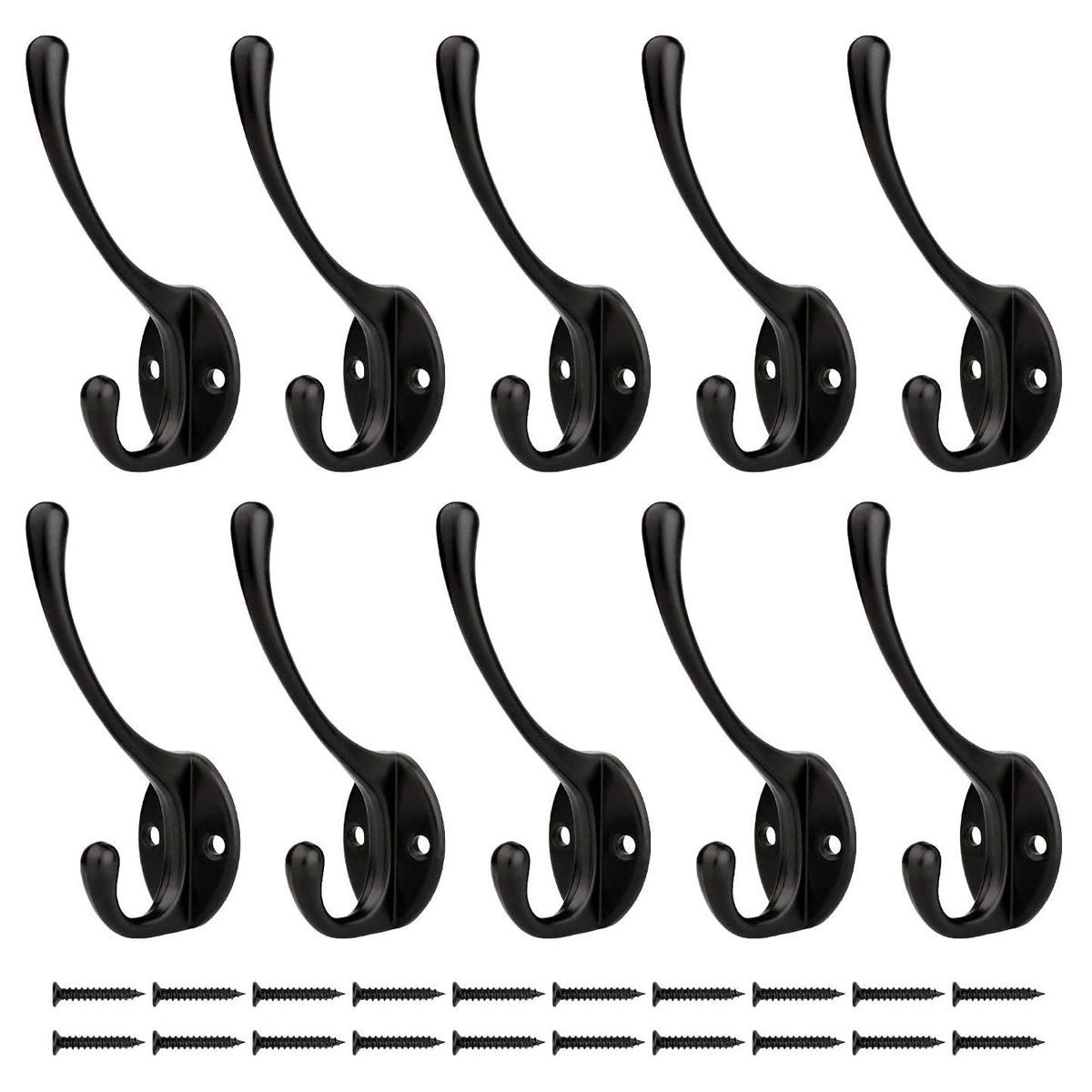 GENERICO - 10Pcs Ganchos Colgadores De Pared Con Tornillos Para Colgar