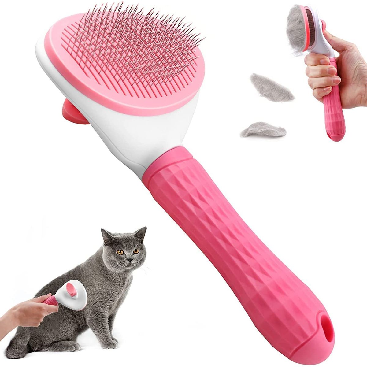 GENERICO - Rosa Cepillos De Aseo Para Mascotas Para Perros Y Gatos