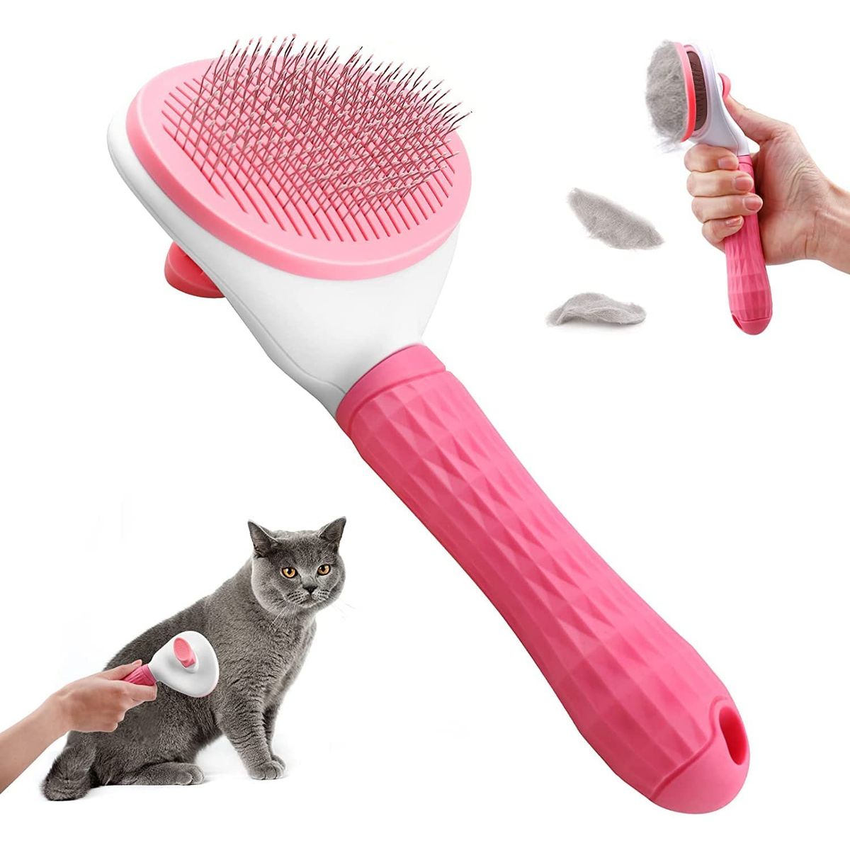 GENERICO - Rosa Cepillos De Aseo Para Mascotas Para Perros Y Gatos