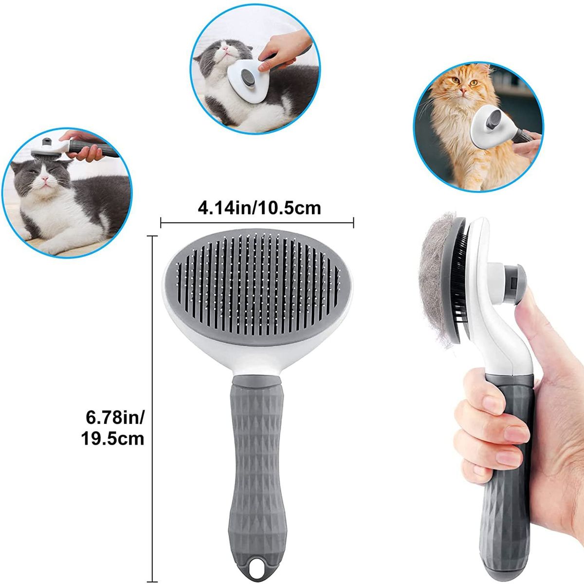 GENERICO - Gris Cepillos De Aseo Para Mascotas Para Perros Y Gatos