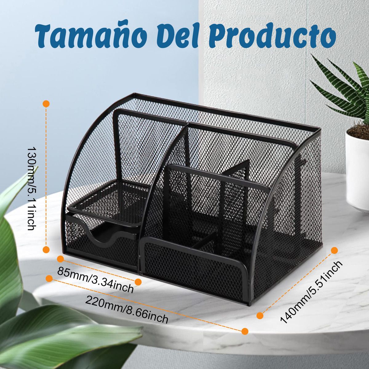 GENERICO - Negro Organizador de Escritorio para Titular de la Pluma